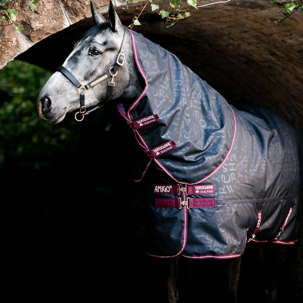 Pferdedecken Horseware Amigo Hero Ripstop Plus Lite 0g Shadow / Rose & Navy 140 cm / 6'3