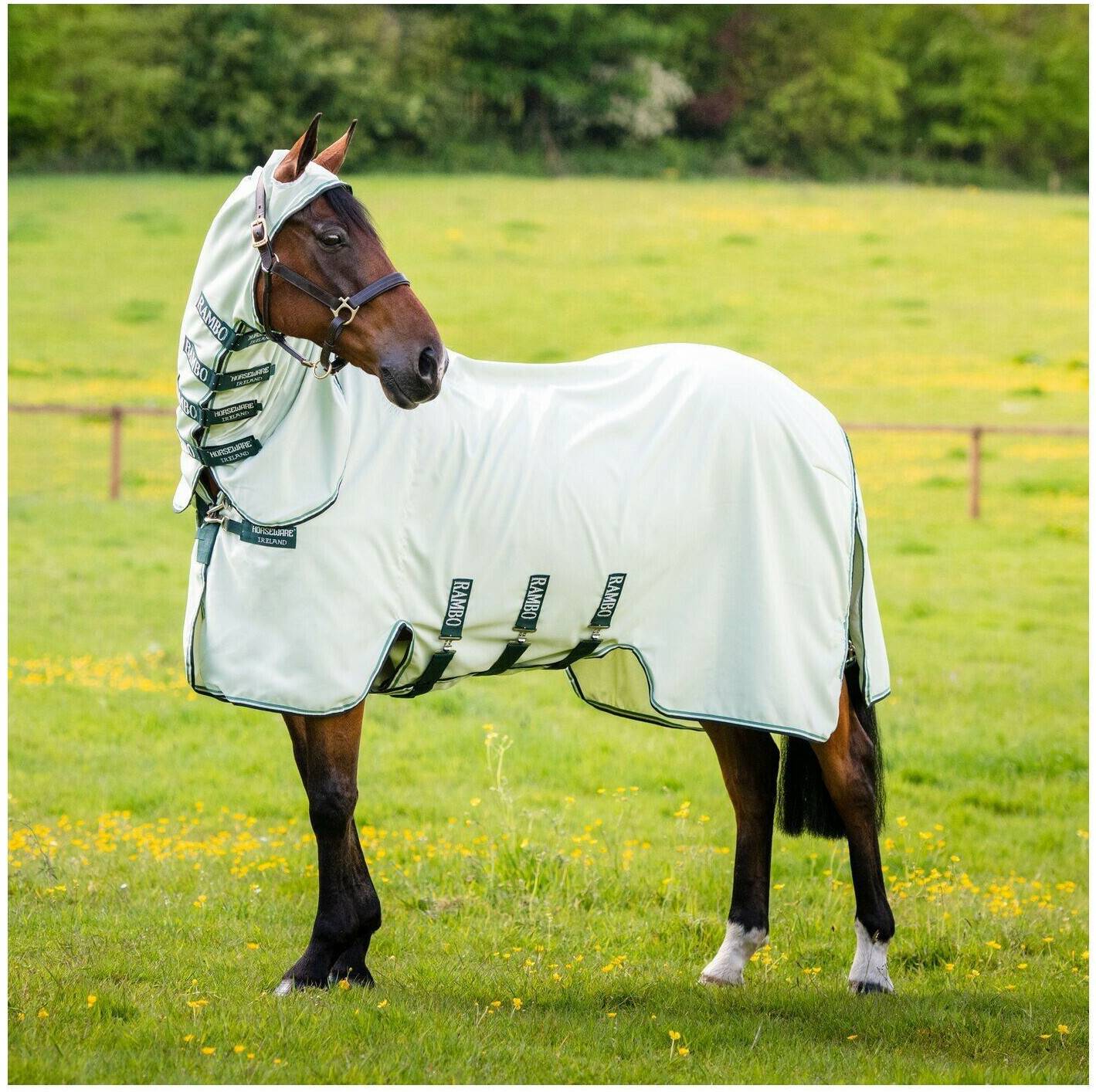 Pferdedecken Horseware Rambo Hoody 0g160cm Green/Sage & Beige & Green