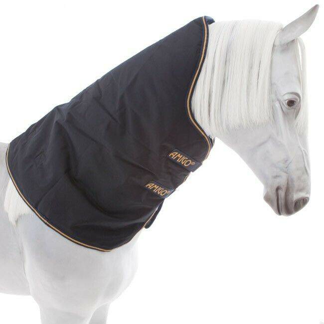 Pferdedecken Horseware Amigo Bravo 12 XL Neck Cover 150g - Navy/Gold - Halsteil L